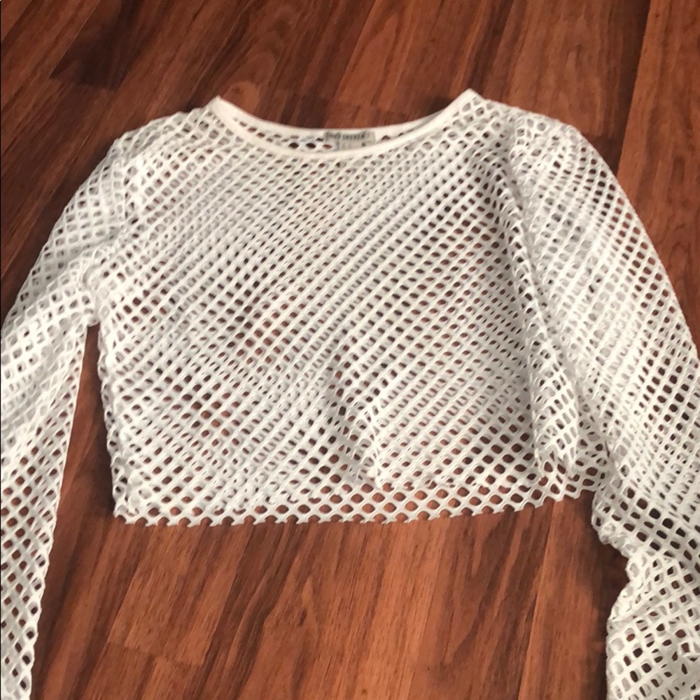 CROPPED LONG SLEEVE FISHNET